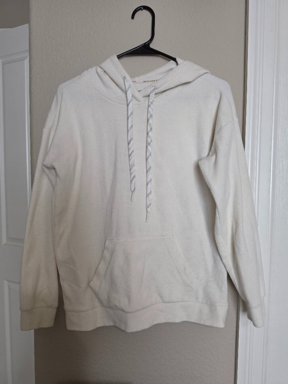 Women's White Hoodie, Size XS
